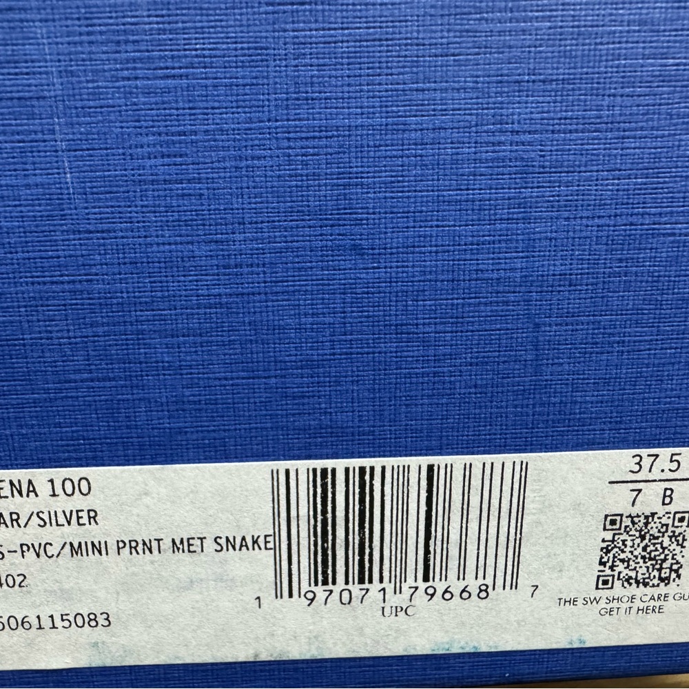 Stuart Weitzman- Aleena 100 snake silver sz 7 - Picture 3 of 4